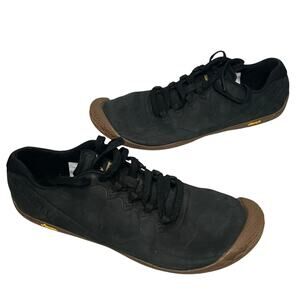 Merrell Vapor Glove 3 Luna Sneaker Shoes Women 9.5 Black Leather Zero Drop Trail